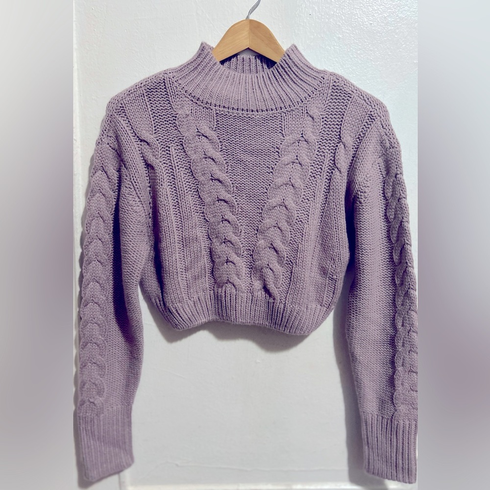 Turtle Neck long sleeve crop top